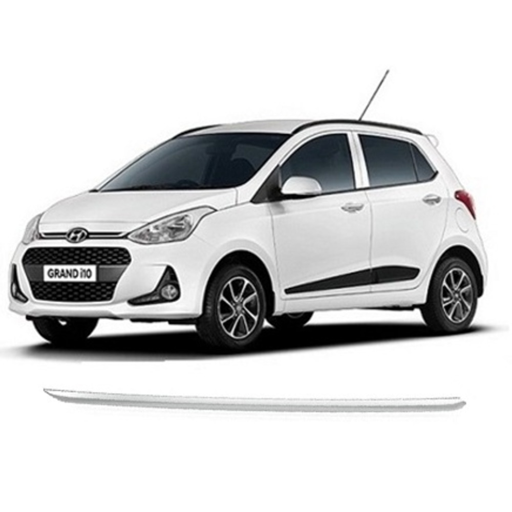 Chrome Trunk  Garnish Compatible with Grand i10  - Silver 